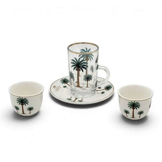 Nakhla Set 18-Piece Hospitality Set – Green - Mawaeen