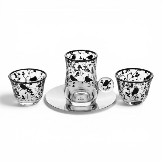 Midnight Song 18-Piece Hospitality Set – Black Birds - Mawaeen