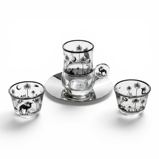 Desert Nights 18-Piece Hospitality Set – Black Camel - Mawaeen