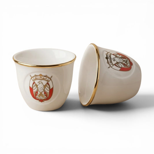 Abu Dhabi 12-Piece Cawa Cup Set Gold- 60 CC - Mawaeen
