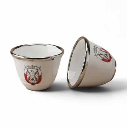 Abu Dhabi 12-Piece Cawa Cup Set – Silver - Mawaeen