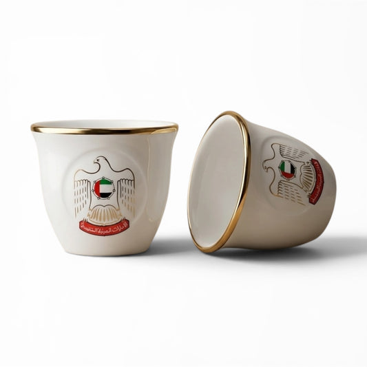 UAE 12-Piece Cawa Cup Set Gold- 60 CC - Mawaeen