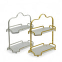 Luxurious 2-Tier Metal Cake Stand