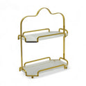 Luxurious 2-Tier Metal Cake Stand