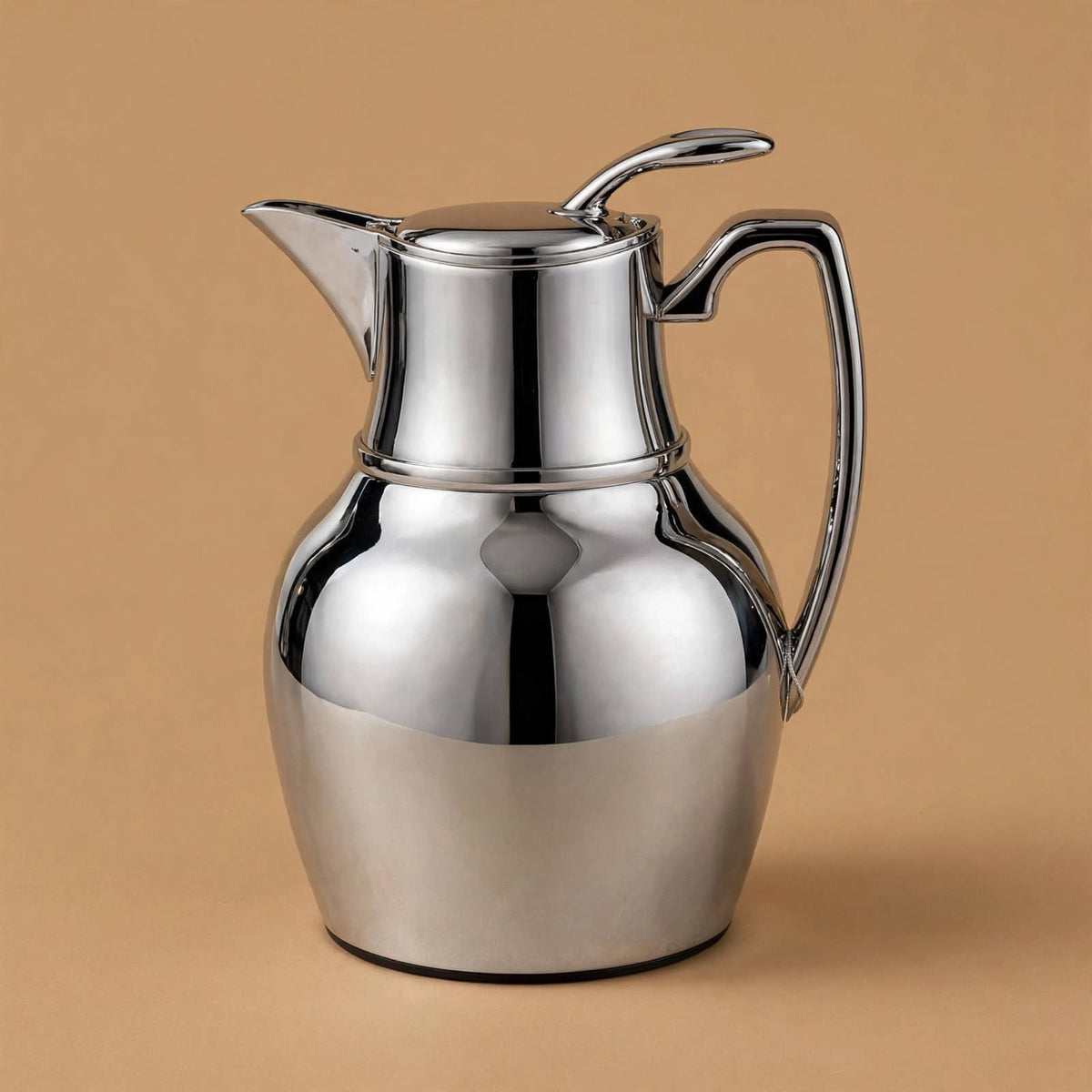 NGT Compact Polished Silver Arabic Coffee Thermal Dallah – 0.5 Liter