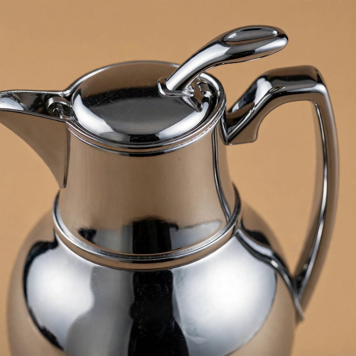 NGT Compact Polished Silver Arabic Coffee Thermal Dallah – 0.5 Liter