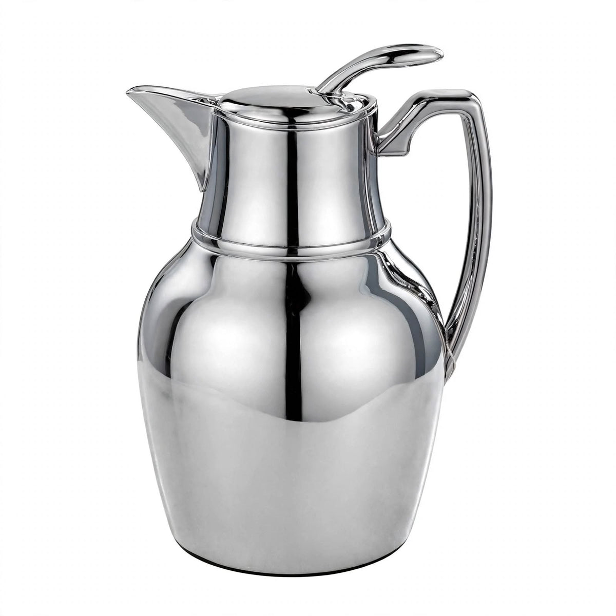 NGT Compact Polished Silver Arabic Coffee Thermal Dallah – 0.75 Liter