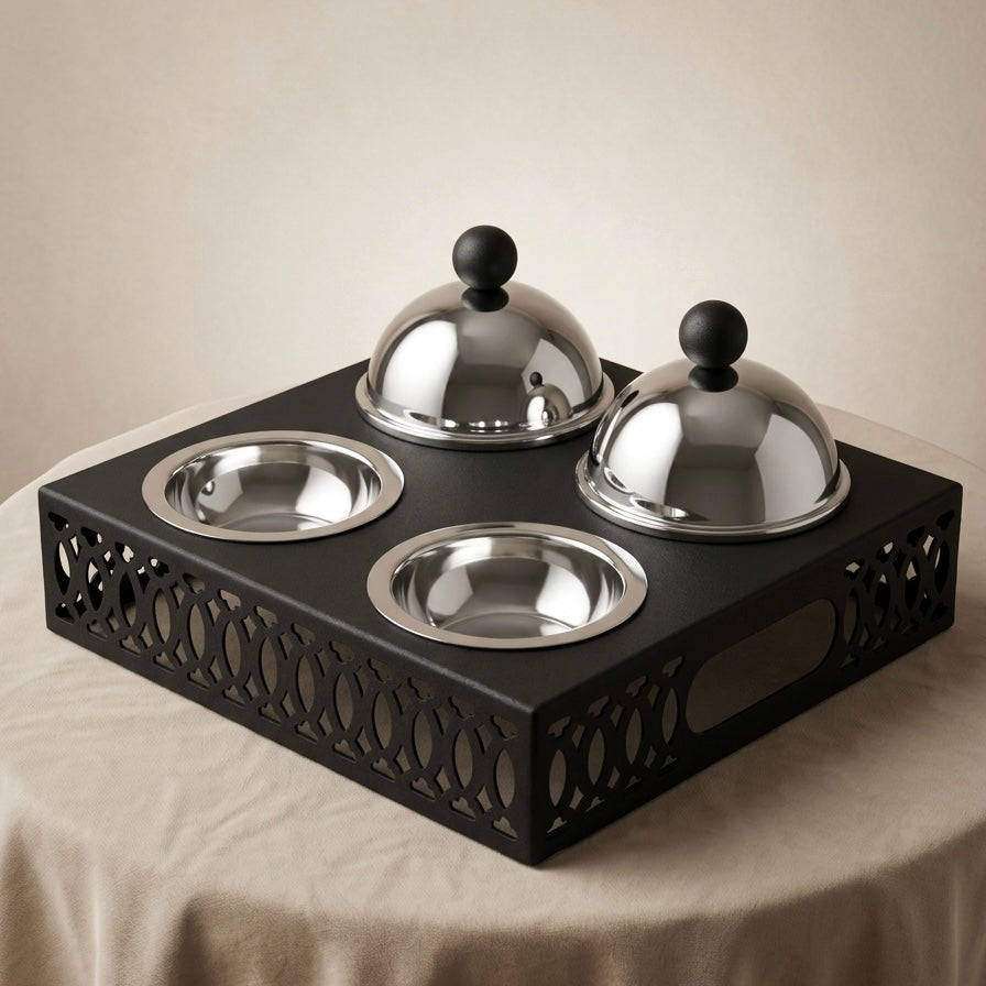 4-Piece Built-in Candy & Nut Bowl Set - Mawaeen