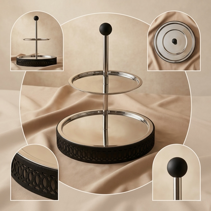 2-Tier Modern Candy & Dessert Tray - Mawaeen
