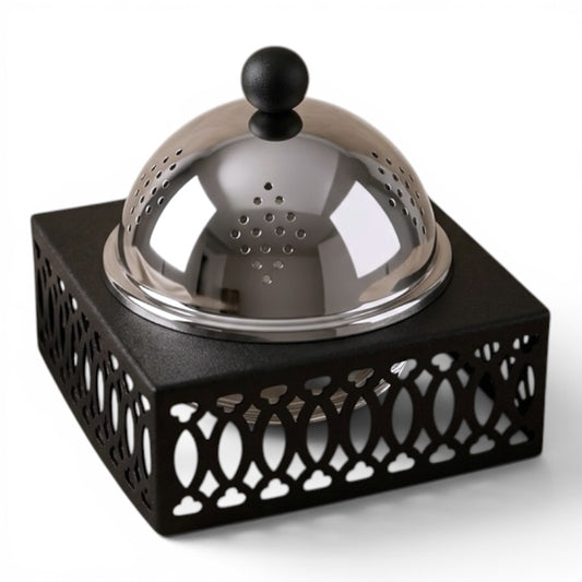 Modern Incense Burner with Stainless Steel Lid - Mawaeen
