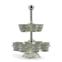 Silver-Plated Two-Tier Coffee Cup Holder