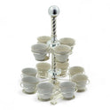 Silver-Plated Two-Tier Coffee Cup Holder
