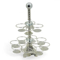 Silver-Plated Two-Tier Coffee Cup Holder