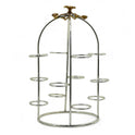 Gold-Rimmed Glass Cup Carousel
