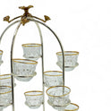 Gold-Rimmed Glass Cup Carousel