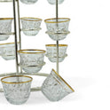 Gold-Rimmed Glass Cup Carousel