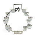 Silver-Plated Pomegranate Coffee Cup Carousel