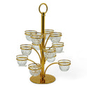 Gold-Plated Glass Cup Tree
