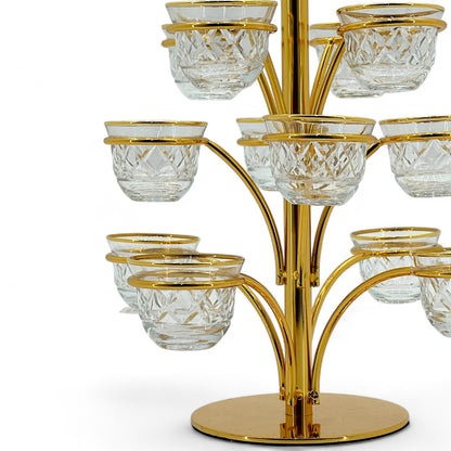 Gold-Plated Glass Cup Tree