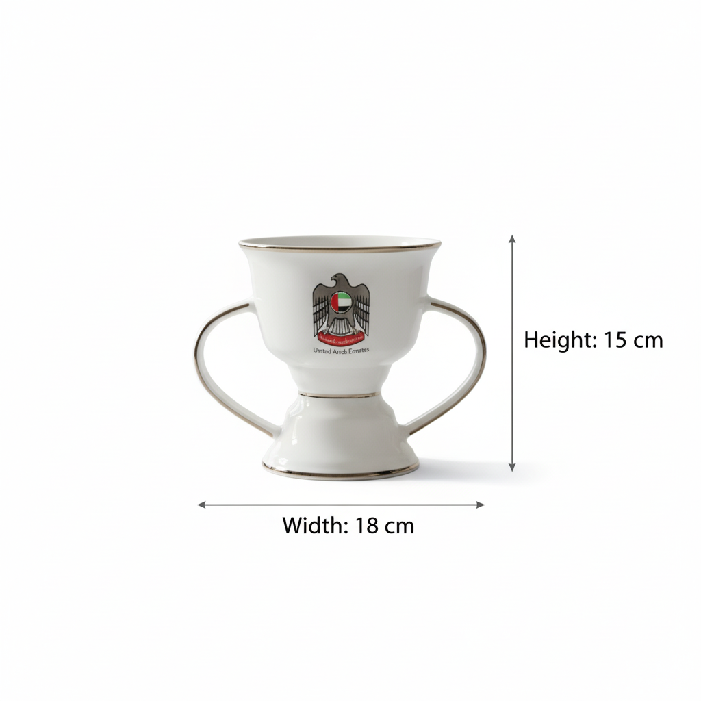 UAE Emblem Large Incense Burner – Silver Details (L)