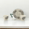 Elegant Leaf-Motif Tea Set (18 Pieces)