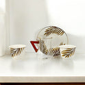 Elegant Leaf-Motif Tea Set (18 Pieces)