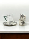 Elegant Leaf-Motif Tea Set (18 Pieces)