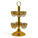 Gold-Plated Floral Coffee Cup Tree