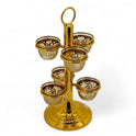 Gold-Plated Floral Coffee Cup Tree