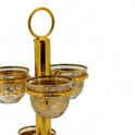 Gold-Plated Floral Coffee Cup Tree