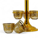 Gold-Plated Floral Coffee Cup Tree