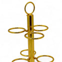 Gold-Plated Floral Coffee Cup Tree