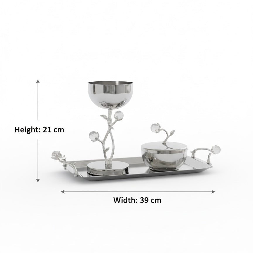 Luxury Incense Burner Gift Set in Wooden Box- W/Flower