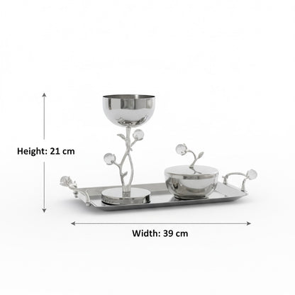 Luxury Incense Burner Gift Set in Wooden Box- W/Flower