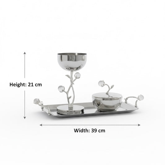 Luxury Incense Burner Gift Set in Wooden Box- W/Flower