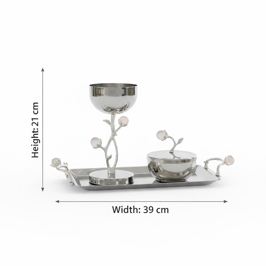 Luxury Incense Burner Gift Set in Wooden Box- P/Flower