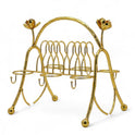 Gold-Plated Flower-Shaped Coffee Cup Holder