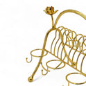 Gold-Plated Flower-Shaped Coffee Cup Holder