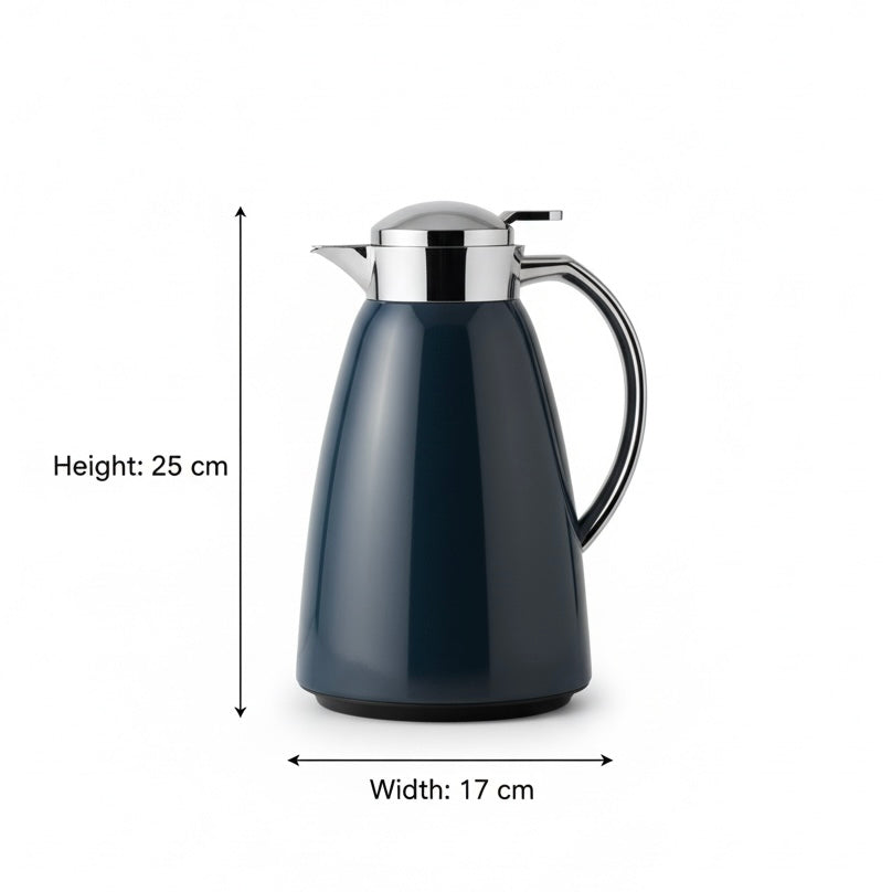 Emsa Premium Blue & Silver Thermal Coffee Flask – 1L