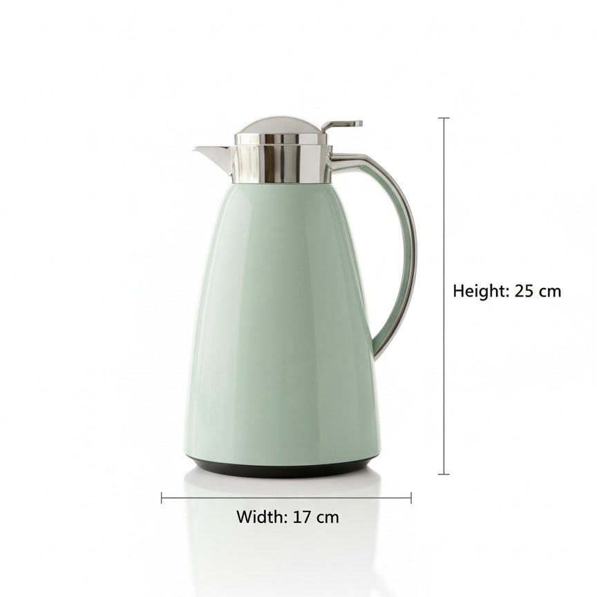 Emsa Premium pastel Green & silver Thermal Coffee Flask – 1L