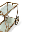 Golden and silver Crescent Bar cart.