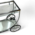 Golden and silver Crescent Bar cart.