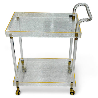 Golden acrylic cart