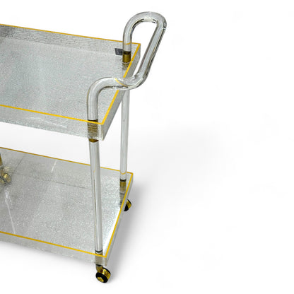 Golden acrylic cart