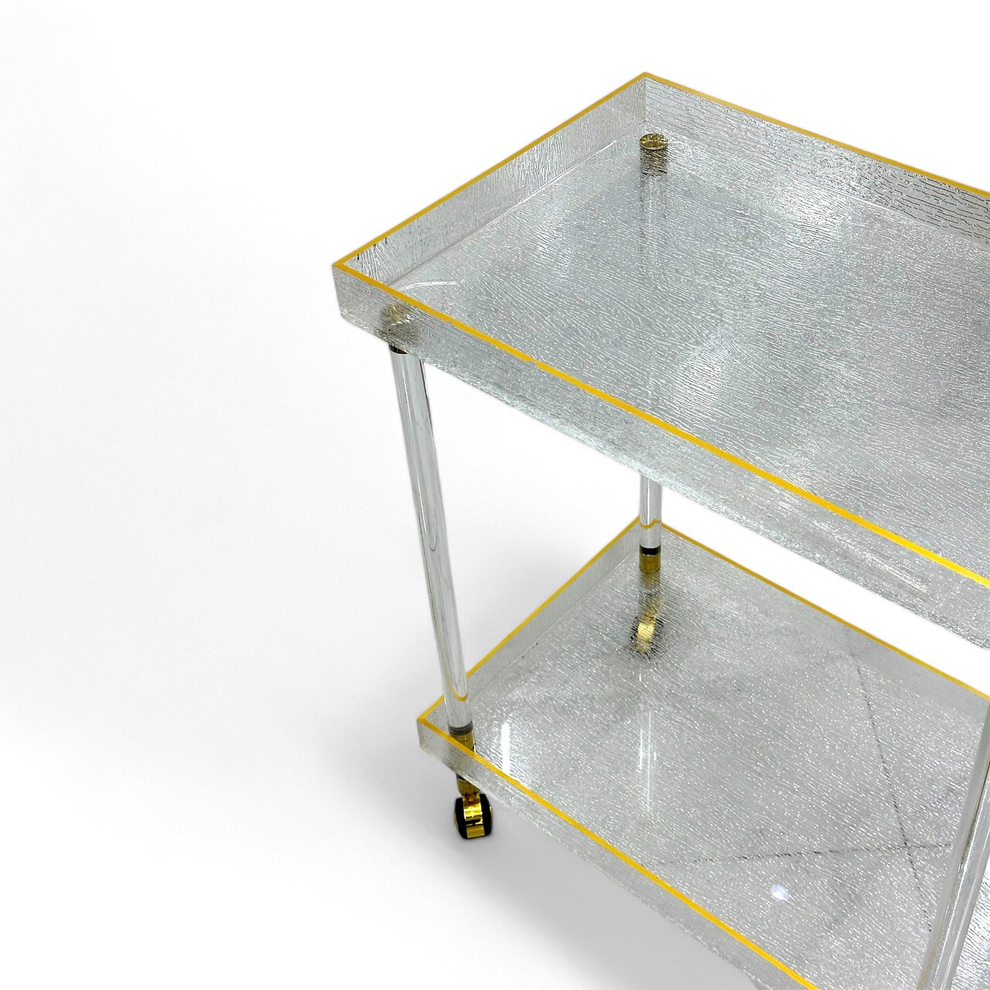 Golden acrylic cart