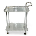 Vintage Acrylic Bar Cart with Scalloped Edges