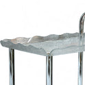 Vintage Acrylic Bar Cart with Scalloped Edges