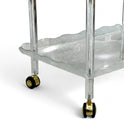 Vintage Acrylic Bar Cart with Scalloped Edges