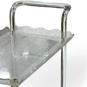 Vintage Acrylic Bar Cart with Scalloped Edges