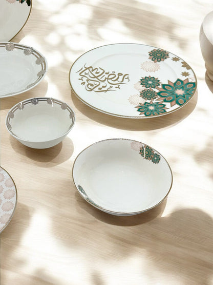 34-Piece Ramadan Serveware with Script Design